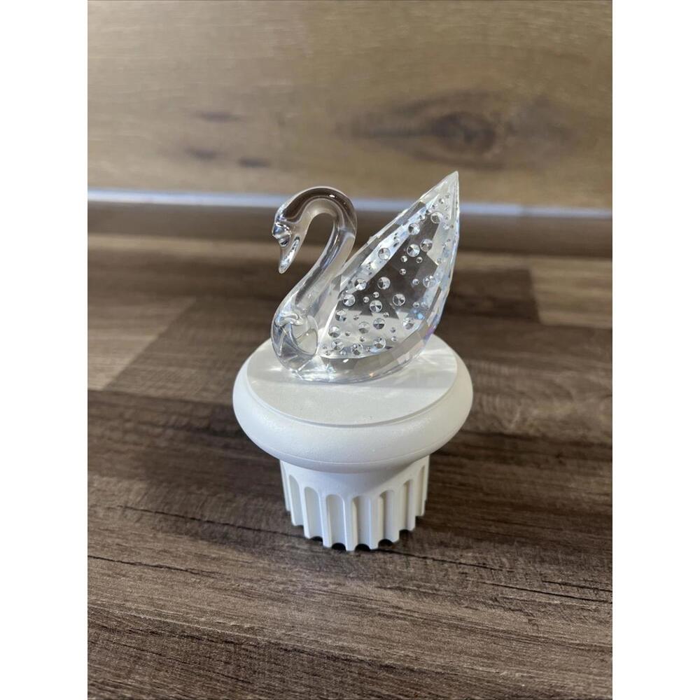 Swarovski Crystal Swan 100th Anniversary # 7633 W/Stand & Box Textured body 2”